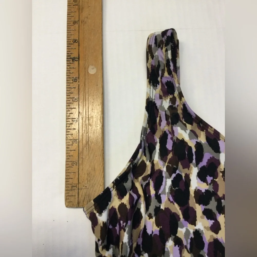 Catalina Leopard Print One-Piece‎ Swimsuit Sz XL 16/18 Nylon Spandex preowned.